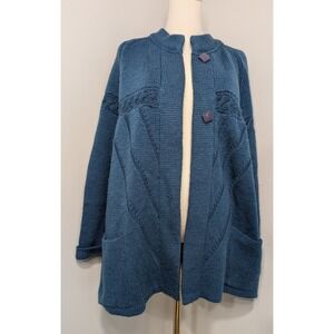 Astri Vintage (60s-70s) Wool Blend Cardigan, Size 50, Made in Italy